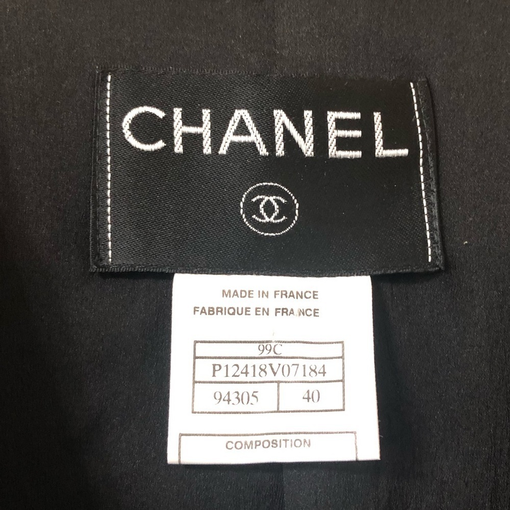 CHANEL Authenticated Womens Wool Silk Black Designer Blazer - Size 40 - Picture 4 of 11